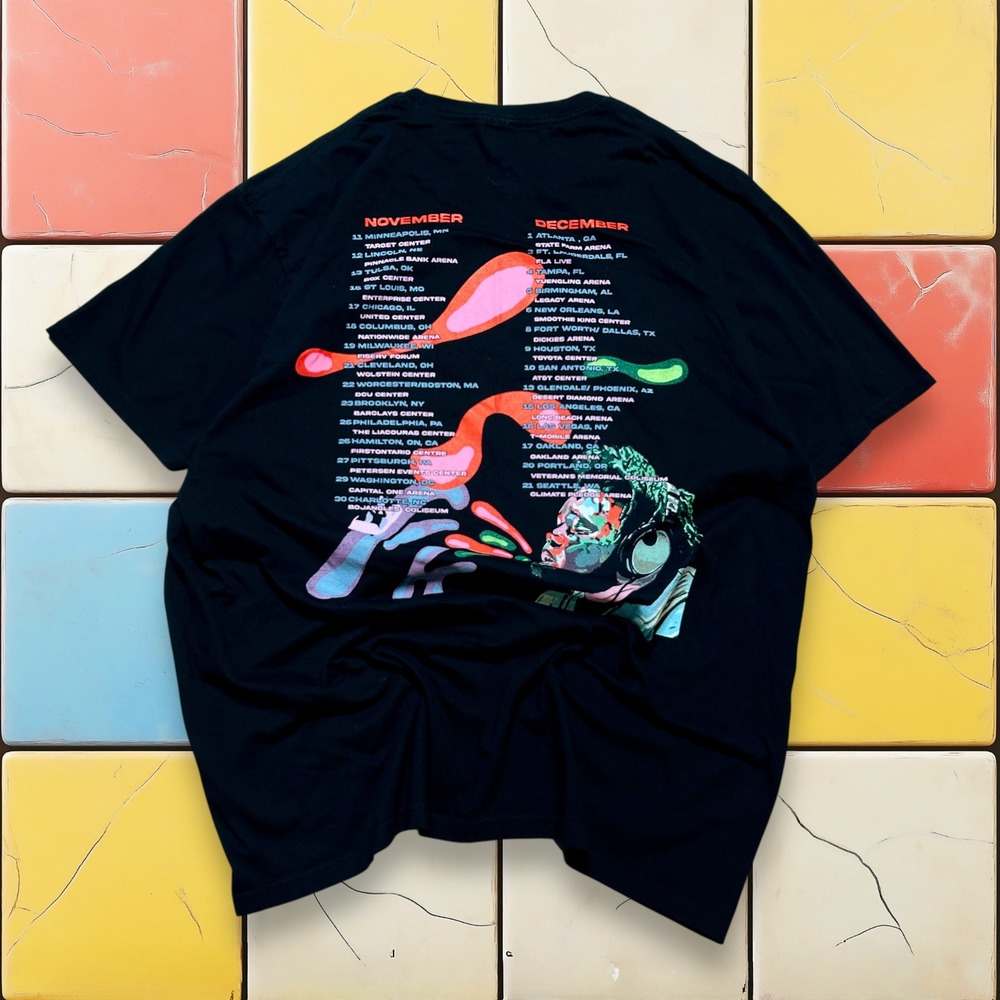 Y2K Rod Wave Beautiful Mind Tour Black Band Tee Mens 2XL Concert Music Merch Rap - Picture 6 of 14